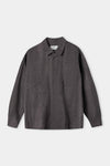 About Companions Dario Flanell-Overshirt in Mud – Vorderansicht