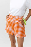 Suite 13 Check Orange Genie Shorts Damen orange