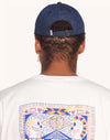 OLOW Stanton Six Panel Cap Blau Braun – Rückansicht am Herrenmodel