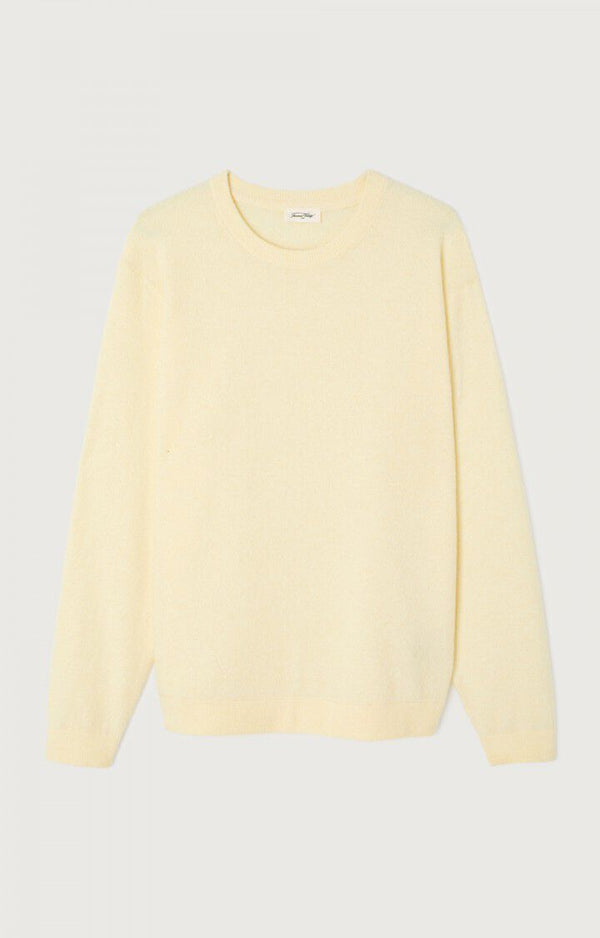 American Vintage Ouity Limonade Chine Strickpullover Herren gelb