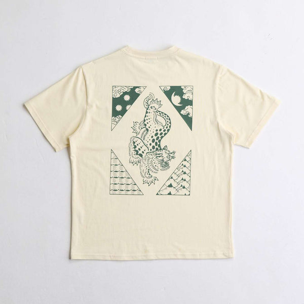 Arniko Mustang T-Shirt Off-White Unisex Bio-Baumwolle weiß