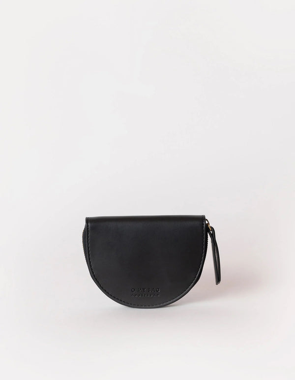 O My Bag Laura Coin Purse Classic Black Apfel Leder Münz-Portemonnaie unisex
