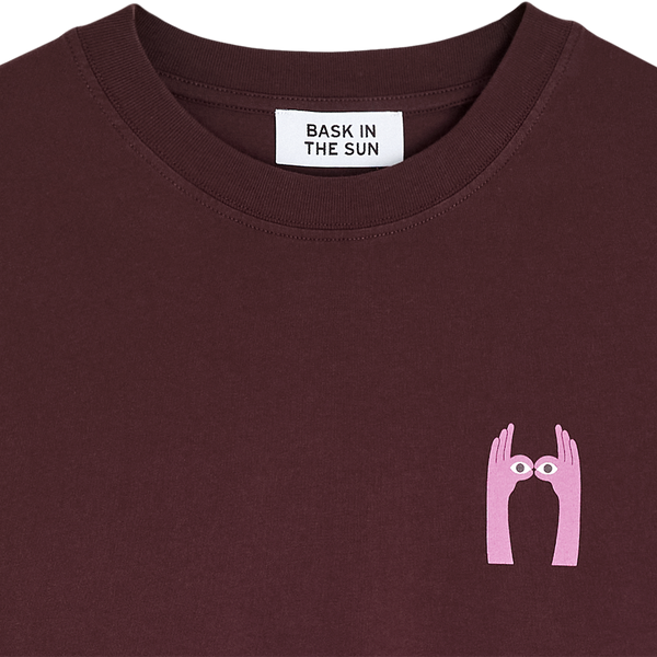 Bask in the Sun Look Tee Wine Herren T-Shirt Relaxed Fit weinrot