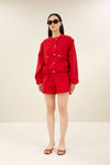 By-Bar Maggie Zip Jacket Jacke rot