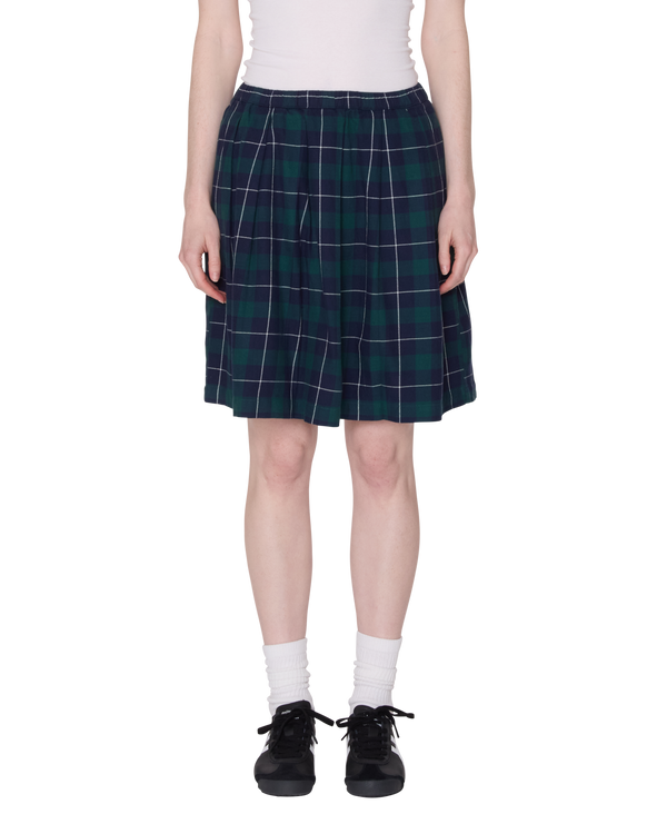 Obey Shelly Plaid Pleated Skirt Rock grün