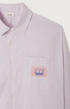 American Vintage Soabird Langarmhemd Herren rosa gestreift – Produktansicht 2