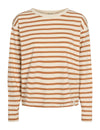 Esmé Signe Shirt LS Stripe Lion Damen T-Shirt caramel braun