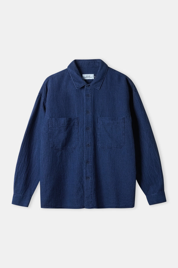 About Companions Dario Indigo Mid Blue Shirt Hemd Herren blau