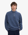Colorful Standard Neptun Blue Quarter Zip Pullover Herren blau