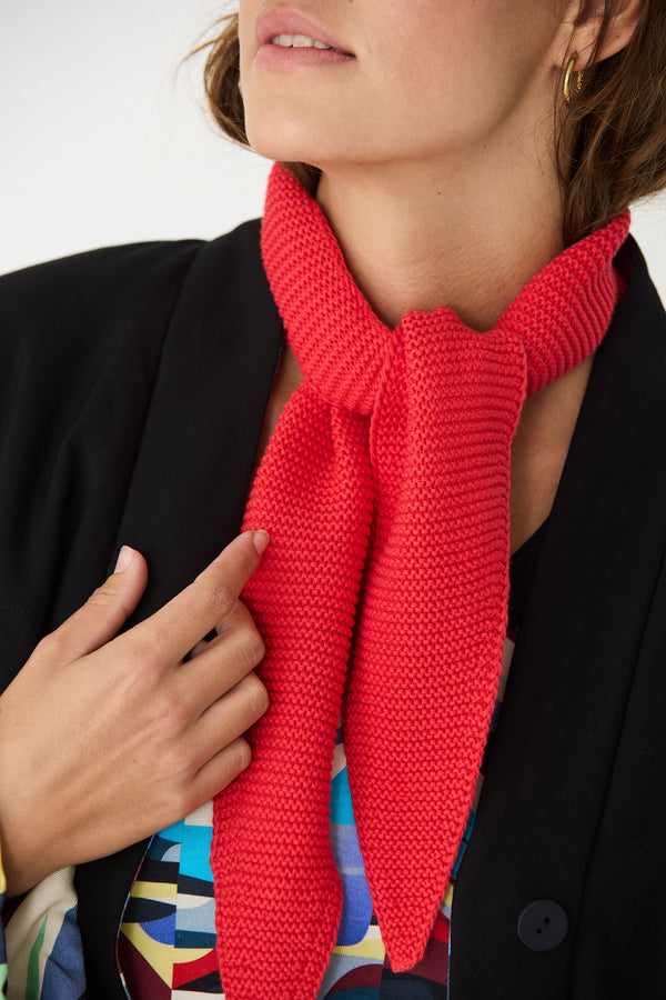 SKFK Bera Scarf Red Unisex GOTS Baumwolle rot
