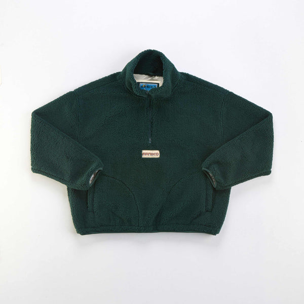 Arniko Moha Half Zip Fleecejacke Forest Unisex Recycelt grün
