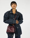 O MY BAG Kiki Mini Dark Cherry Soft Grain Ledertasche rot braun