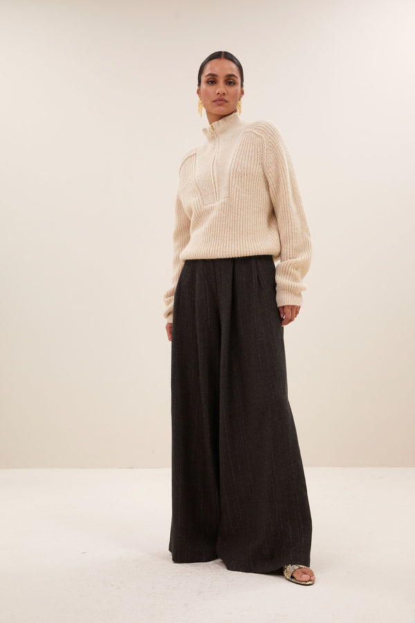 By-Bar Belle Pullover Sand Damen Alpaka Wolle beige