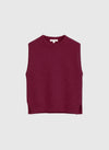 Maison Anje Blissy Strickpullunder Mohair Grenat Damen rot