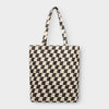 Dedicated Torekov Pepita Cats Tote Bag unisex Tragetasche weiß