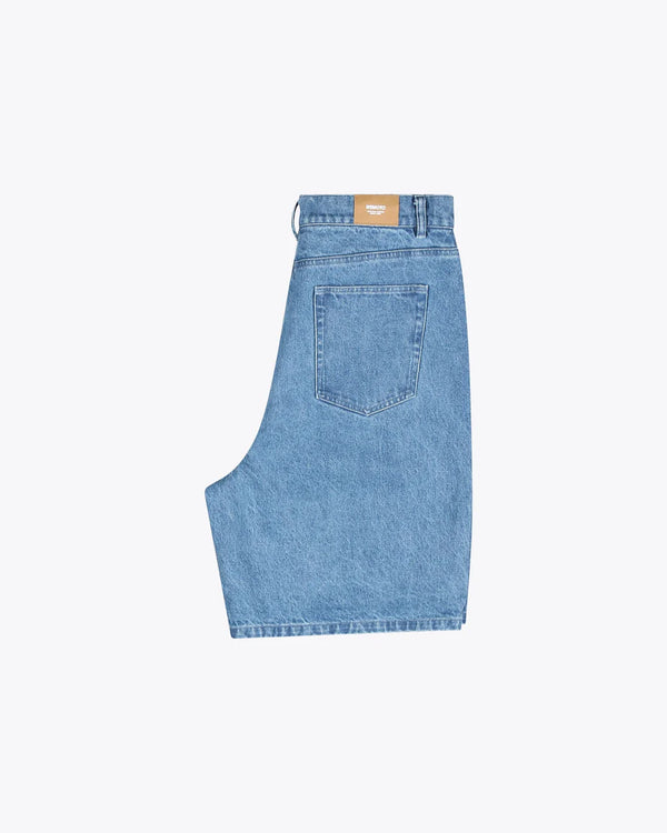 Wemoto Blue Denim 5-Pocket Shorts Herren blau