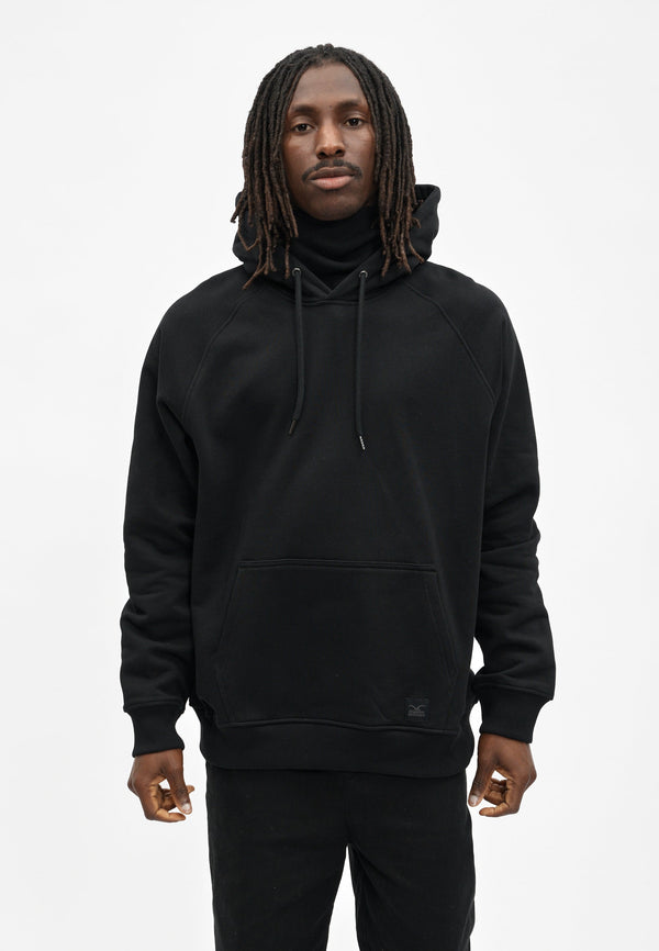 Cleptomanicx Mask Boxy Hooded Black Sweat Herren schwarz