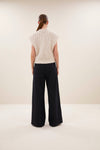 By-Bar Benji Pine Stripe Pants Damen High Waist Hose dunkelgrün