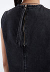 Dr. Denim Erin Top Retro Black Crop Top Denim Damen schwarz