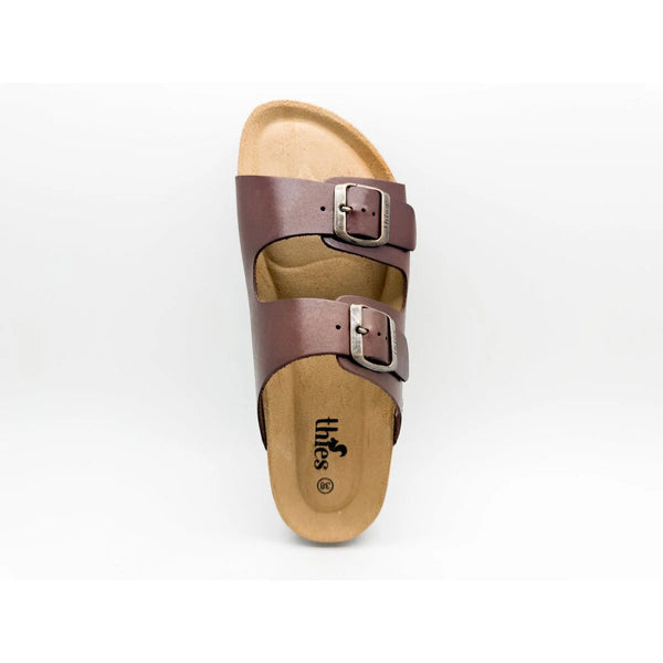 Thies Eco Leder Riemen Sandalen Dark Brown