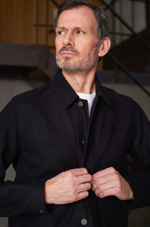 About Companions Asir Eco Moleskin Jacke Herren schwarz