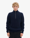 Colorful Standard Merino Quarter Zip Navy Blue Unisex Troyer blau
