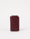 O My Bag Jett Wallet Dark Cherry Croco Leder Geldbörse dunkelrot