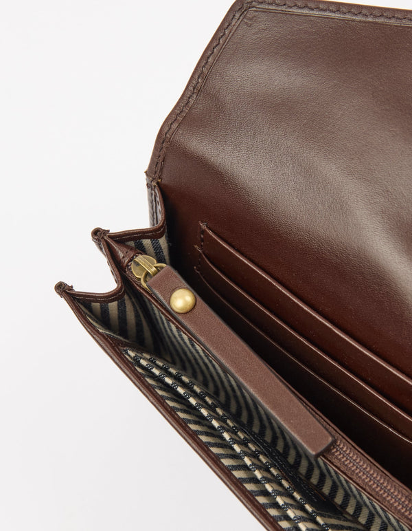 O My Bag Jo’s Purse Chocolate Leder Portemonnaie dunkelbraun