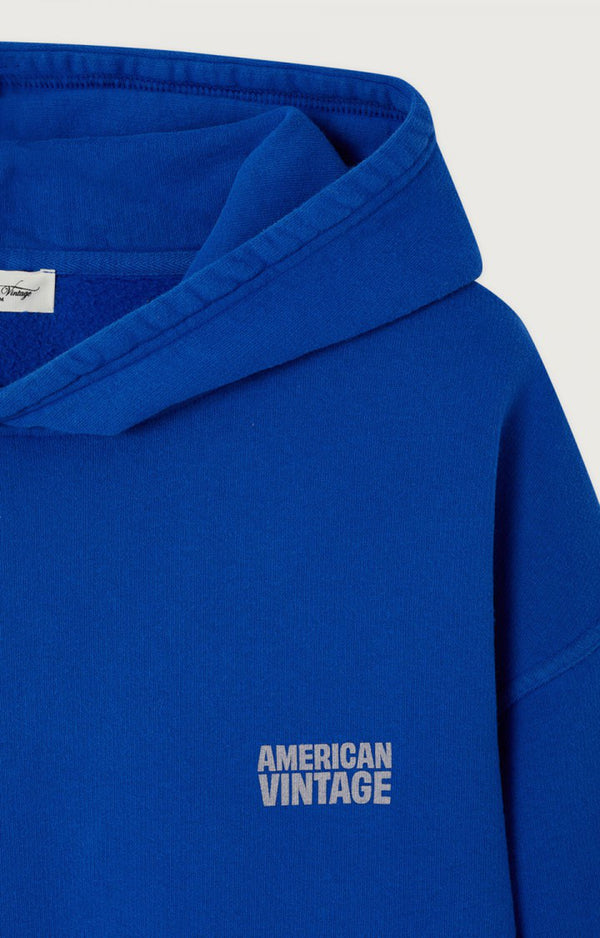 American Vintage Plizzy Herren Hoodie Indigo Vintage