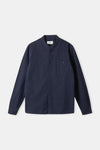 About Companions Nathan Herrenhemd Striped Navy mit Stehkragen