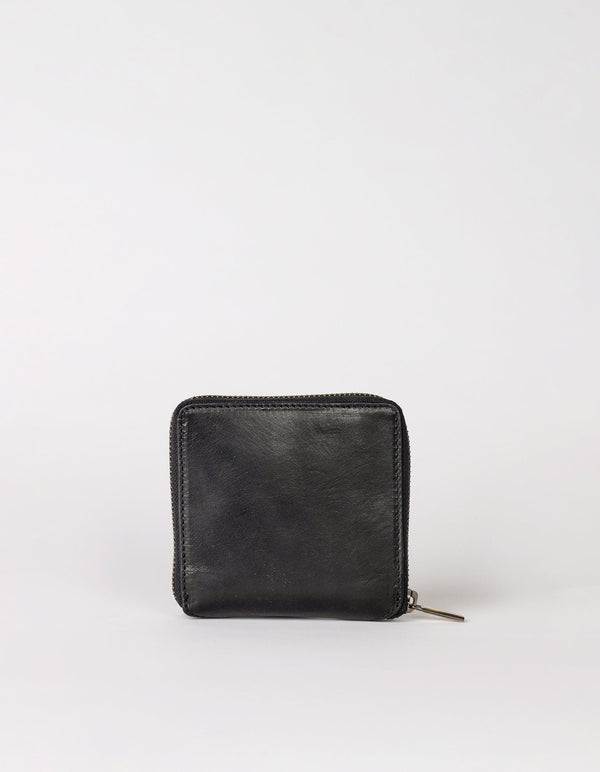 O My Bag Sonny Square Black Stromboli Leder Portemonnaie schwarz