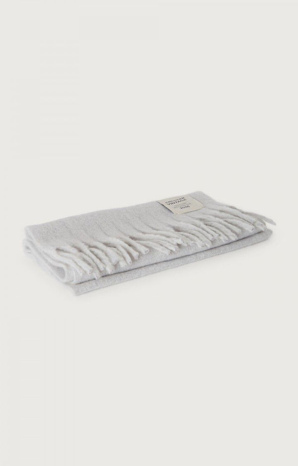 American Vintage Zinaco Schal Grey Black Melange Logo Grau