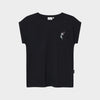 Dedicated Visby Dandelion T-Shirt Damen Bio Baumwolle Shirt schwarz