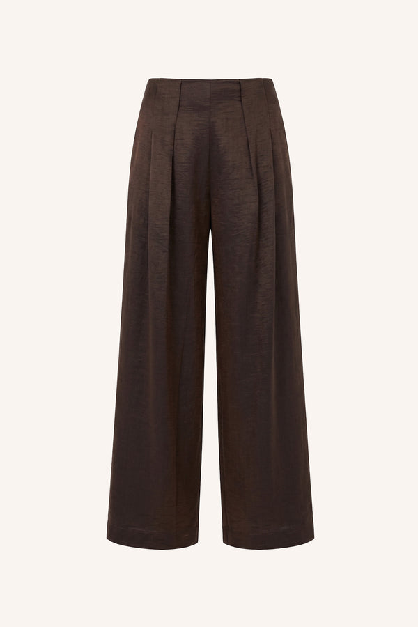 By-Bar Lodi Metallic Pants Damen Bundfalten Palazzo Hose bronze