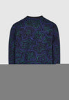 Cleptomanicx Scribbles Knit Black Crewneck Pullover Herren schwarz