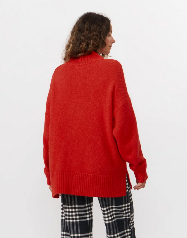 Suite 13 Nun Jumper Damen Strick Pullover rot