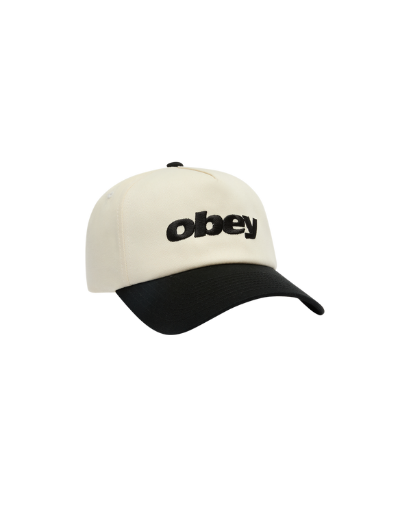 Obey Delta 5 Panel Snapback Black Multi schwarz