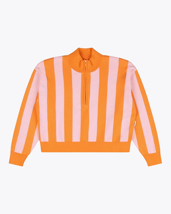 WEMOTO Manon Peach-Pink Zip Troyer Damen orange