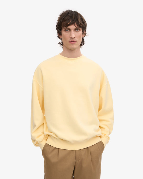Colorful Standard Oversized Organic Crew Pullover Herren gelb