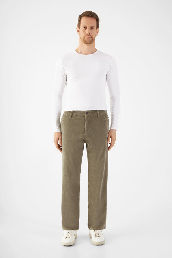 Dawn Mane Relaxed Straight Cord Hose Herren cognac hellbraun