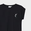 Dedicated Visby Dandelion T-Shirt Damen Bio Baumwolle Shirt schwarz