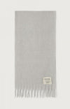 American Vintage Zinaco Schal Grey Black Melange Logo
