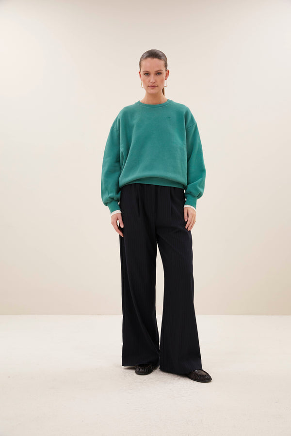 By-Bar Lili Lucky Sweater Frosty Green Damen Pullover Baumwolle grün