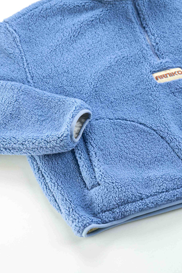 Arniko Moha Half Zip Fleecejacke Ice Blue Unisex Recycelt blau