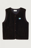 American Vintage Hoktown BrownieTeddyfleece Weste Herren dunkelbraun