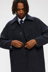 Elvine Yonatan Grey Check Herren Wollmantel kariert grau