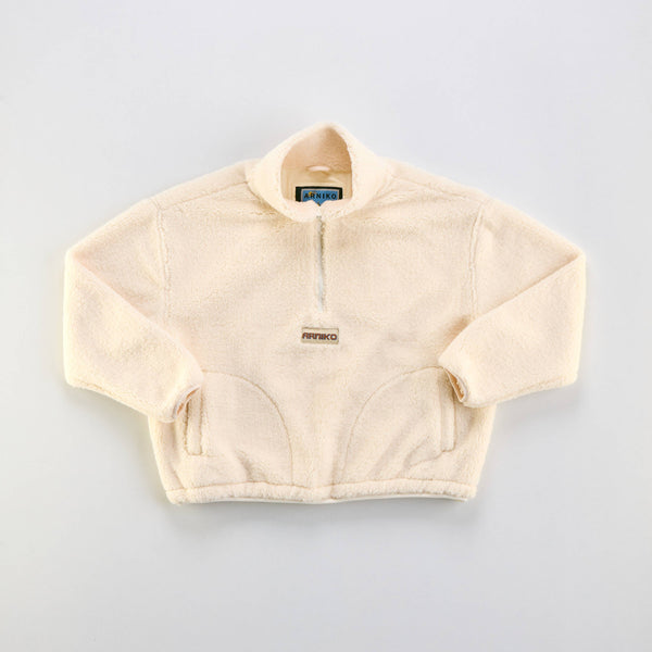 Arniko Moha Half Zip Fleecejacke Off-White Unisex Recycelt weiß