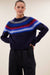 By-Bar Jacky Pullover Navy Damen Mohair Fair Isle dunkelblau