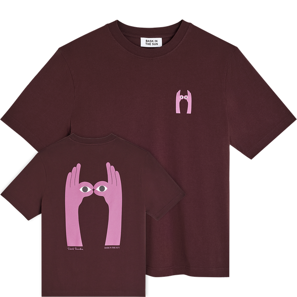 Bask in the Sun Look Tee Wine Herren T-Shirt Relaxed Fit weinrot