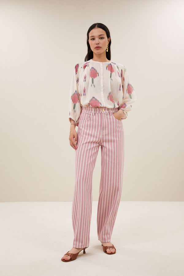 By-Bar Lew Pink Rocky Pants Hose Damen rosa